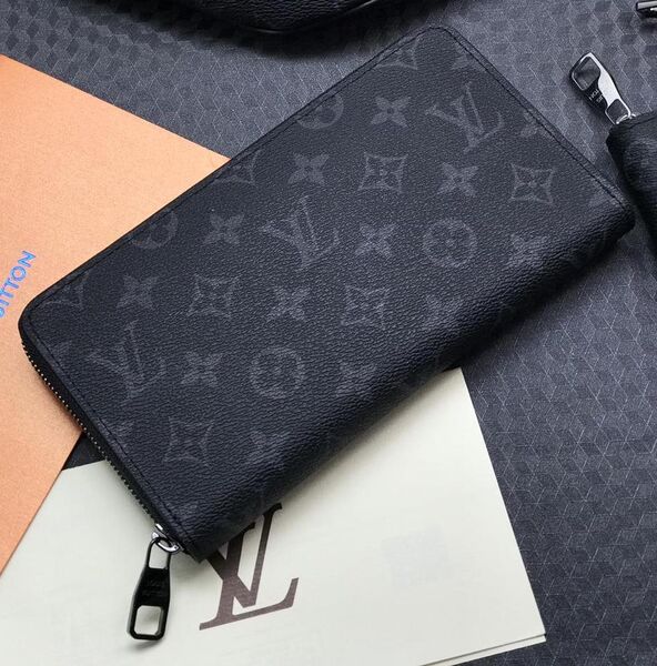 Бумажник Louis Vuitton Zippy мужской канва графитовый 15556