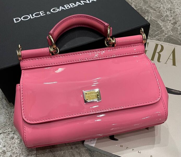 Сумка Dolce&Gabbana женский кожа розовый 129308