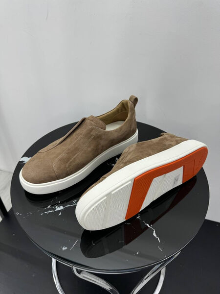 Мужские кеды Santoni мужской замша бежевый 191866-2