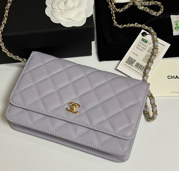 Сумка Chanel женский кожа графитовый 196540