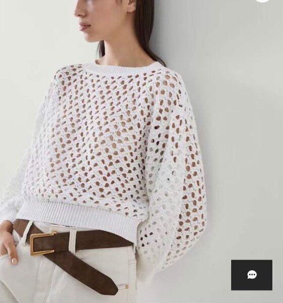 Кофта Brunello Cucinelli женский вязаная ткань белый 116704-5