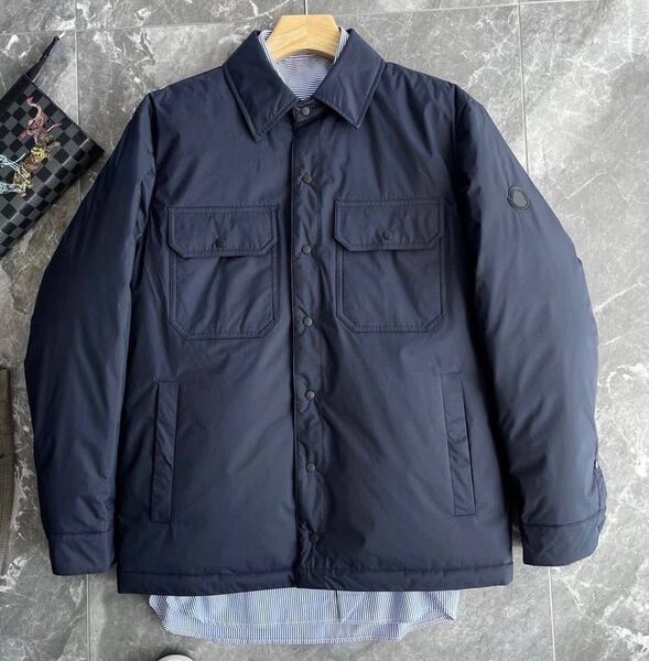 Мужская куртка Moncler мужской синий 167837
