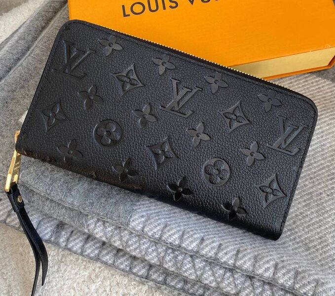 Кошелек Louis Vuitton женский кожа черный 97473