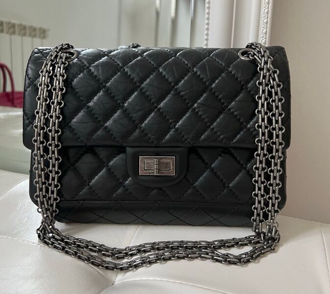 Сумка Chanel Vintage 25 см женский кожа черный 102745