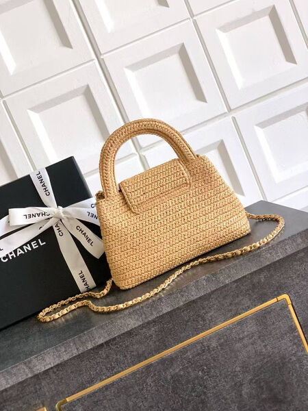 Сумка Chanel женский солома бежевый 195003-3