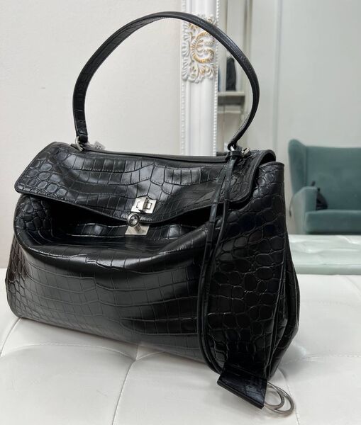 Сумка Balenciaga Rodeo женский кожа черный 152933