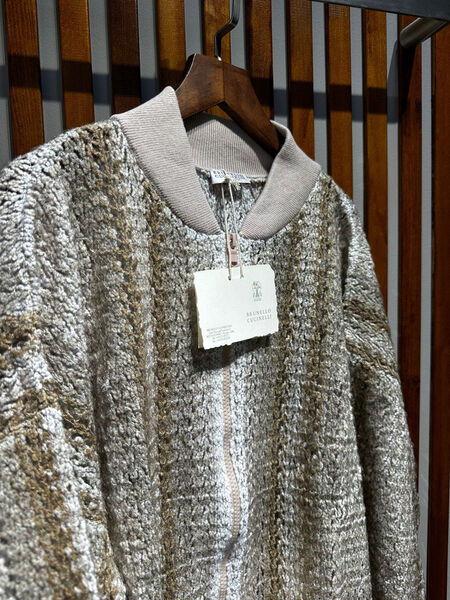 Бомбер Brunello Cucinelli женский графитовый 123398-2