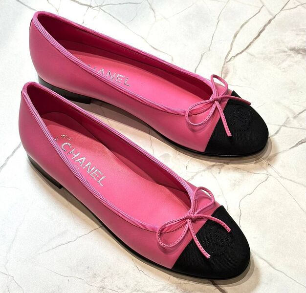 Балетки Chanel женский кожа розовый 151848