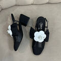 Туфли Chanel женский кожа черный 134571-4