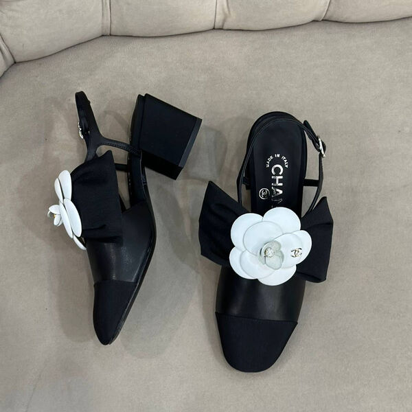 Туфли Chanel женский кожа черный 134571-4