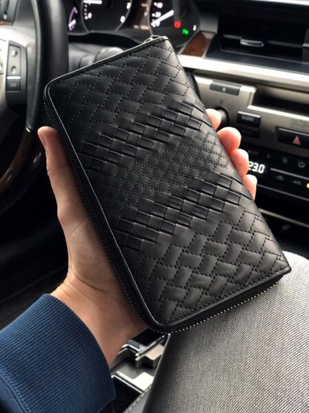 Портмоне Bottega Veneta мужской кожа черный 61866