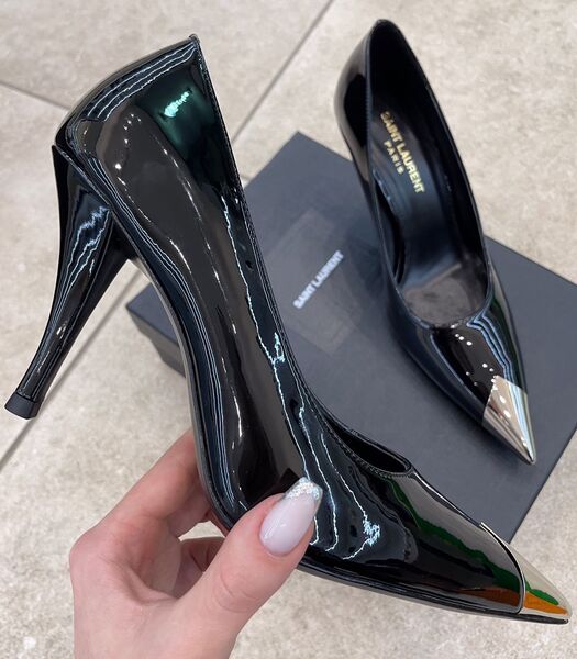 Туфли Saint Laurent женский кожа черный 81020