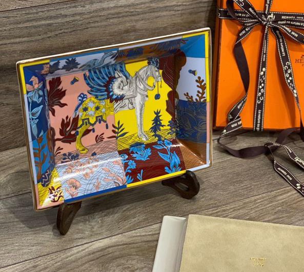 Тарелка под украшения Hermès желтый 78371