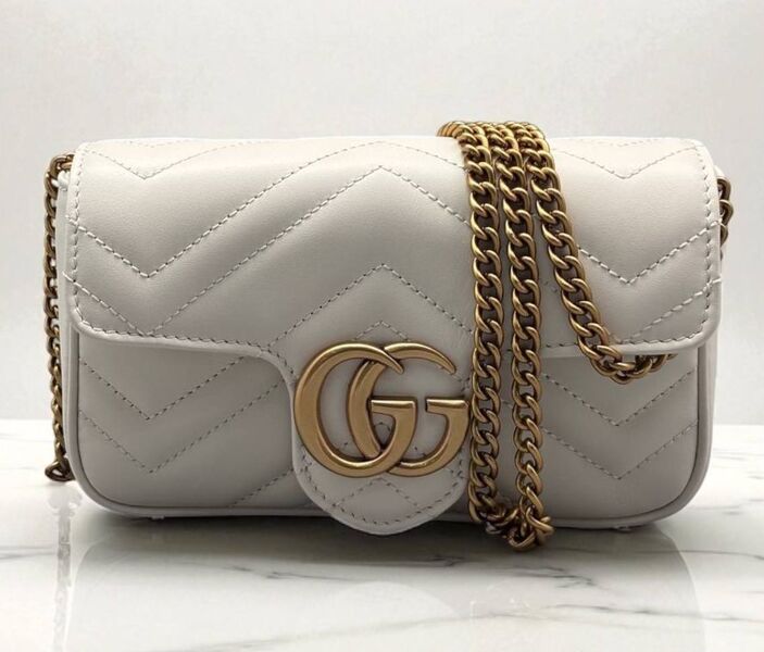 Сумка Gucci женский кожа белый 195345