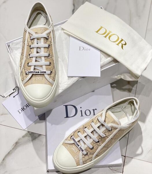 Кеды Christian Dior женский бежевый 24336