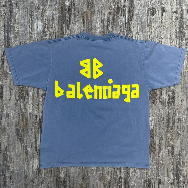 Мужская футболка Balenciaga мужской бирюзовый 143824-3
