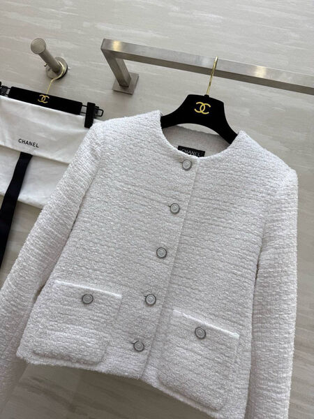 Пиджак Chanel женский твид белый 195225-2