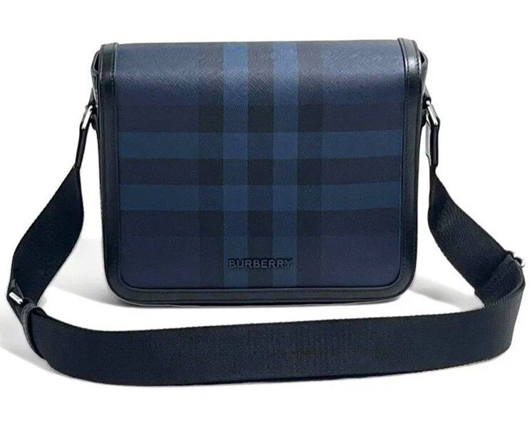 Мужская сумка мессенджер Burberry мужской кожа синий 150016