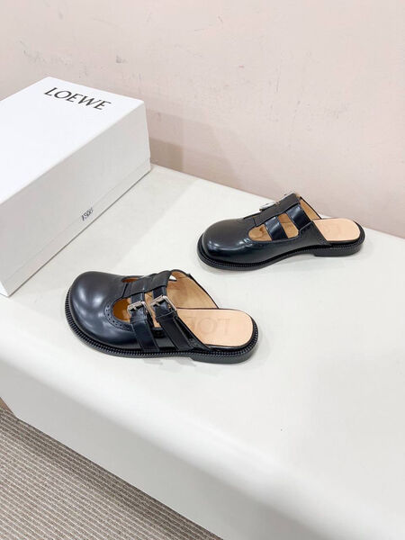Мюли Loewe женский кожа черный 150242-2