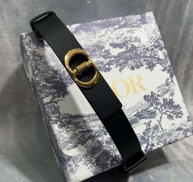 Женский ремень Christian Dior женский кожа черный 139082