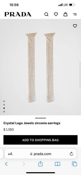 Серьги Prada графитовый 175178-5