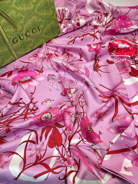 Платок Gucci женский шелк винный 197754