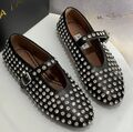 Балетки Alaïa женский кожа черный 137614-1