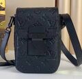 Мужская сумка мессенджер Louis Vuitton мужской кожа черный 143069-1