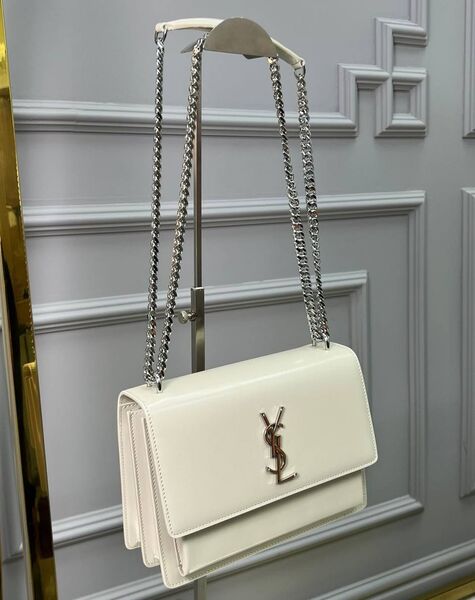 Сумка Saint Laurent женский кожа белый 127863