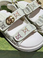 Сандалии Gucci женский текстиль графитовый 152622-1