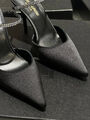 Туфли Saint Laurent женский сатин черный 171446-4