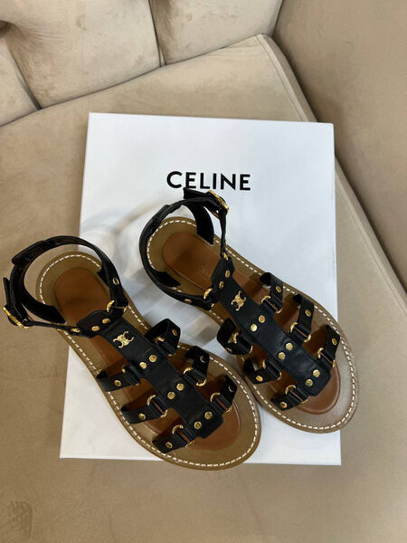 Сандалии Celine женский кожа черный 192687-3