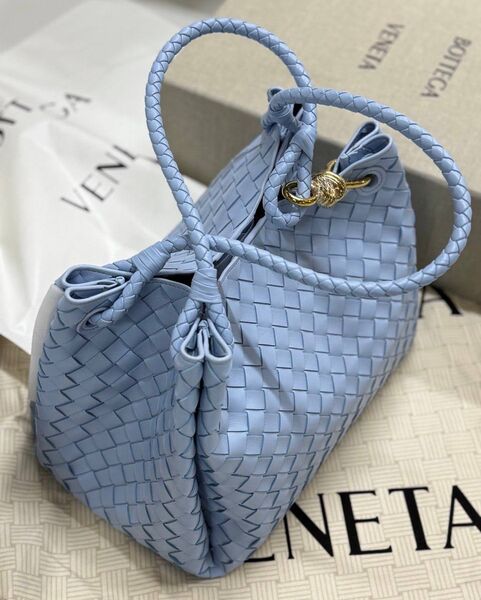 Сумка Bottega Veneta женский кожа бирюзовый 188761
