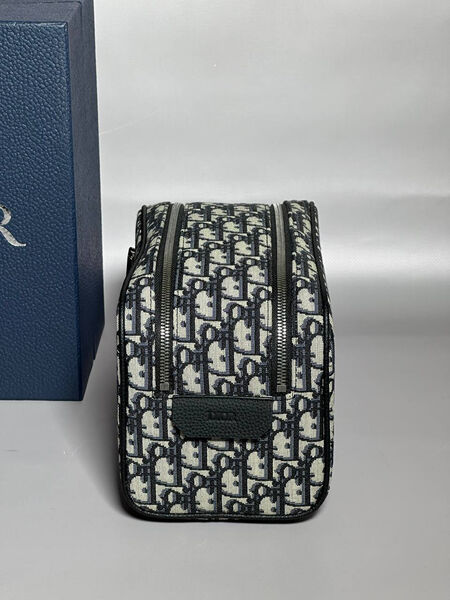 Мужской несессер косметичка Christian Dior мужской текстиль бежевый 150126-5