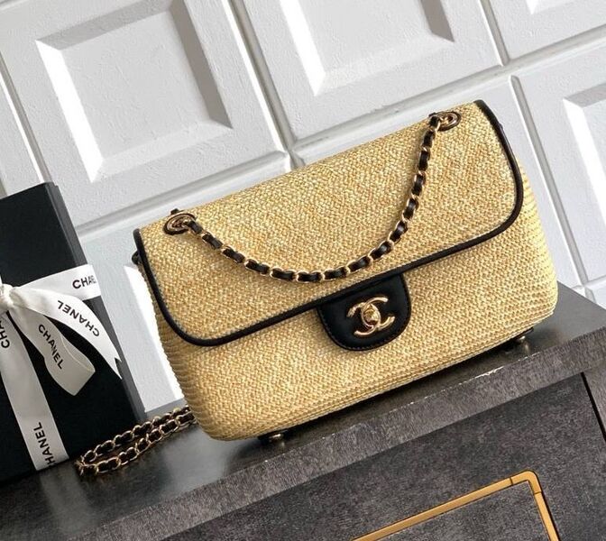 Сумка Chanel женский текстиль бежевый 199643