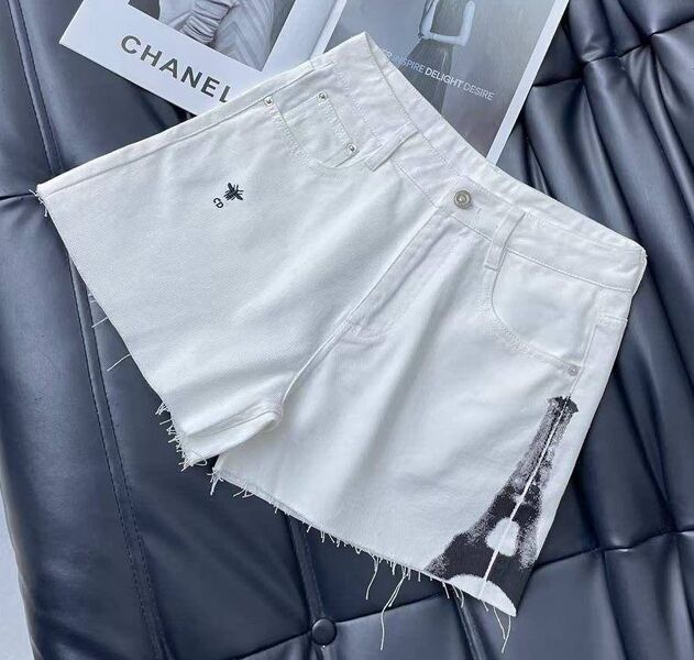 Шорты Christian Dior женский джинса белый 147381