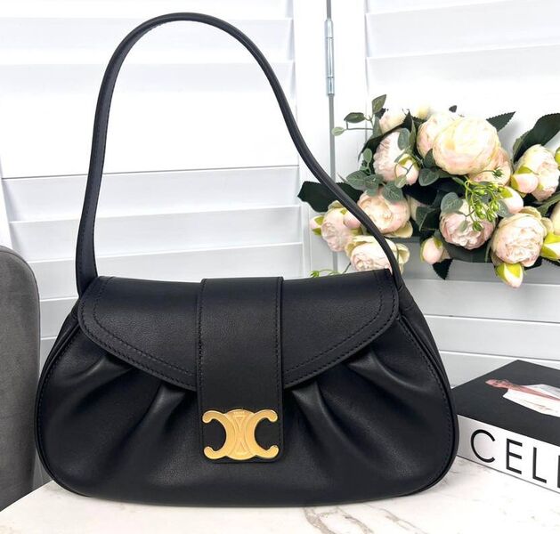 Сумка Celine Polly женский кожа черный 156102