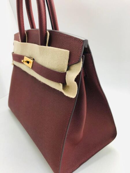 Сумка Hermès Birkin 30 женский кожа бордовый 75321-3