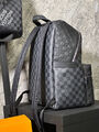 Мужской рюкзак Louis Vuitton мужской кожа черный 167091-2