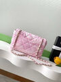 Сумка Chanel женский текстиль розовый 192438-4