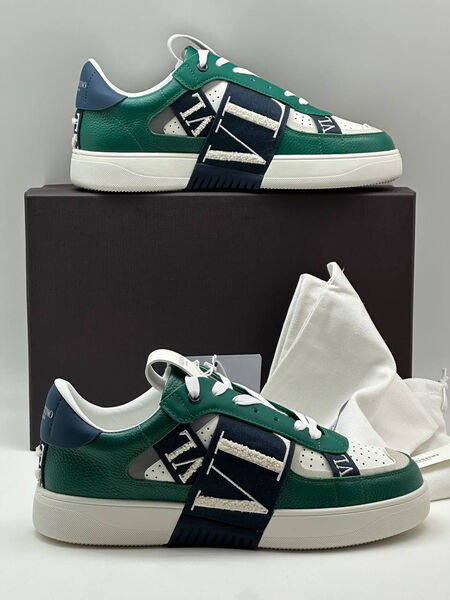 Мужские кроссовки Valentino мужской кожа swift темно-зеленый 140368-6