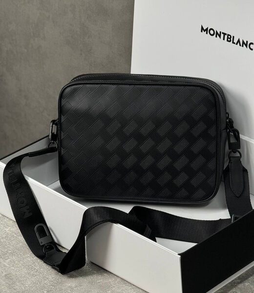 Мужская сумка мессенджер Montblanc мужской кожа черный 195470-3