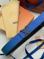 Мужской ремень Louis Vuitton мужской кожа синий 52982-4