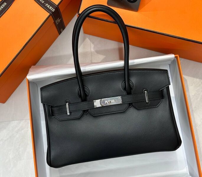 Сумка Hermès Birkin 29 женский кожа черный 195025