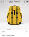 Мужской рюкзак Louis Vuitton мужской кожа горчичный 167101-6