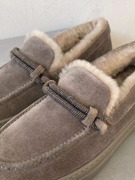 Лоферы Brunello Cucinelli женский овчина бежевый 39772-4
