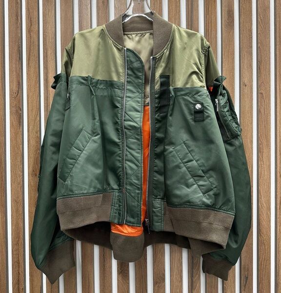 Ветровка Sacai женский болотный 124414
