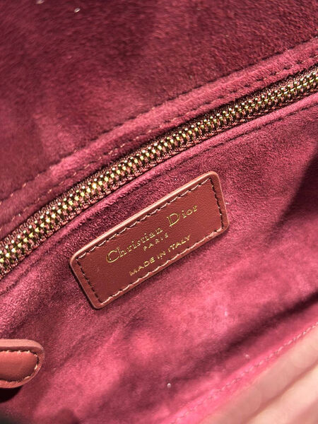 Сумка Christian Dior Lady женский кожа бордовый 196372-6
