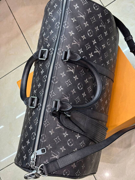 Дорожная сумка Louis Vuitton мужской кожа черный 167110-3