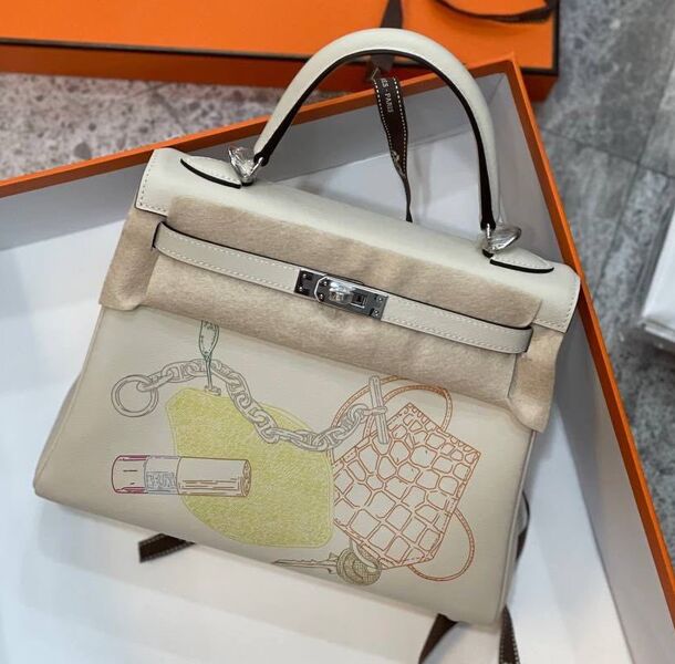 Сумка Hermès Birkin 30 женский кожа белый 98477